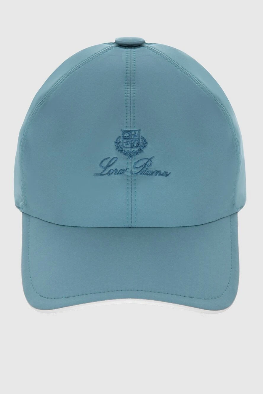 Loro Piana Cap made of gray polyester for men - Contrasting logo embroidery. 100% polyester. Country of manufacture: Italy. Care: specialized cleaning - photo 1