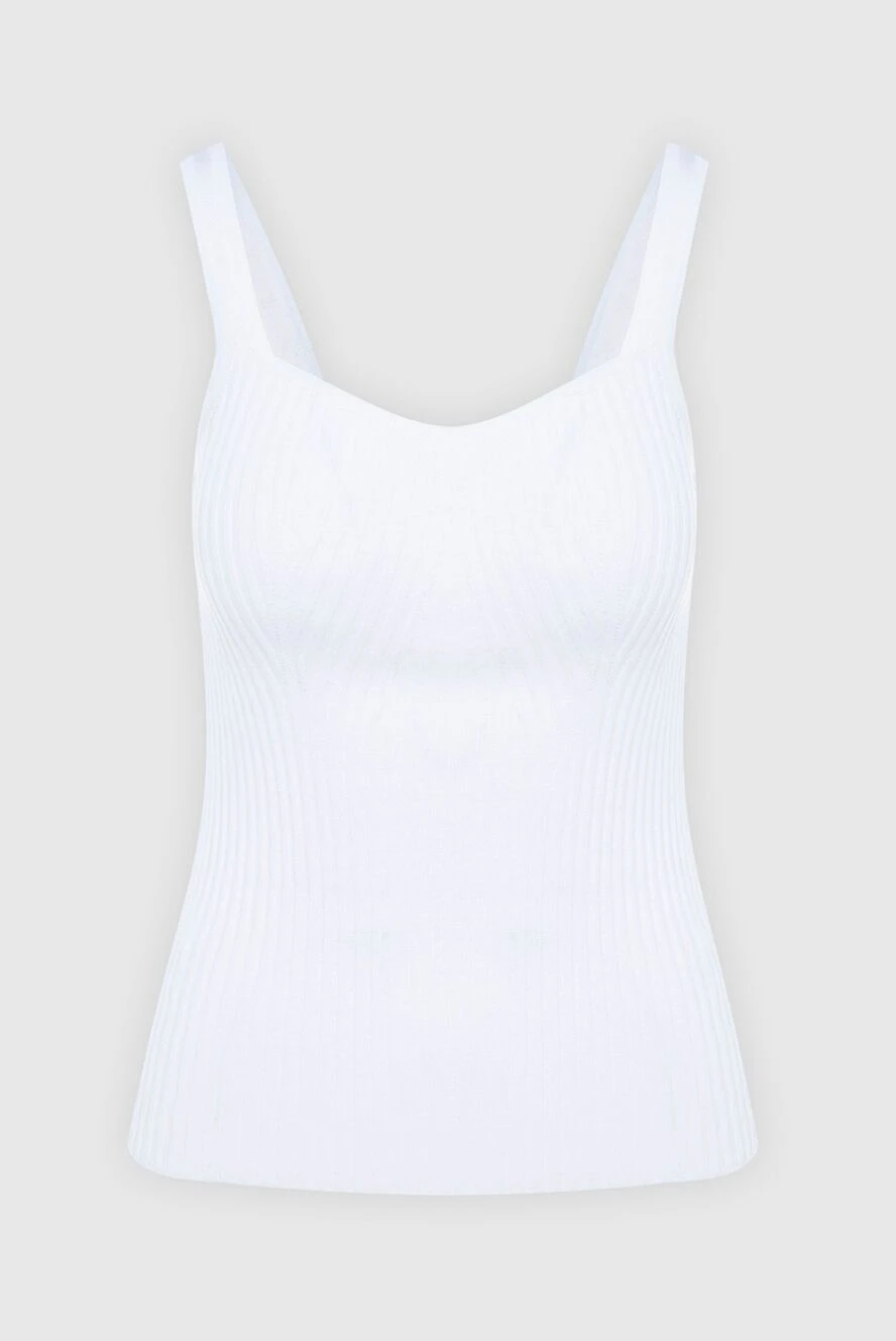 Tonet White cotton top for women - 100% cotton. Country of manufacture: Italy. Care: specialized cleaning - photo 1