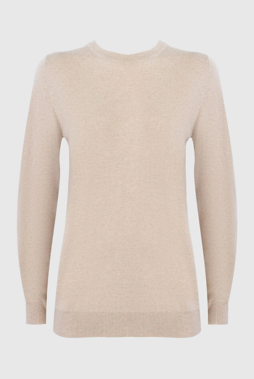 Brunello Cucinelli Beige jumper for women - 51% cashmere, 22% silk, 20% acrylic. Country of manufacture: Italy. Care: specialized cleaning - photo 1