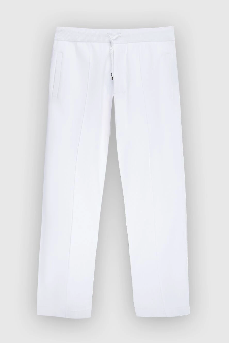 Stefano Ricci Спортивные штаны мужские из хлопка белые - 100% хлопок. Эластичный пояс на кулиске. Два боковых кармана. Страна производитель: Италия. Уход: специализированная чистка - фото 1