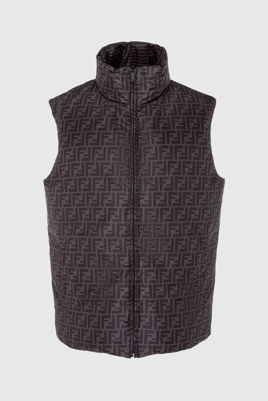 Fendi brown polyamide vest for men 170200 Men parks Domino Online Store Ukraine