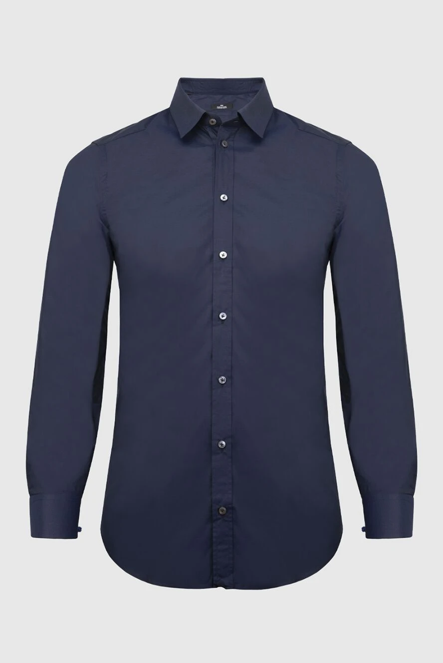 Alessandro Gherardi Blue cotton shirt for men - 100% cotton. Closure: buttons. Country of manufacture: Italy. Care: specialized cleaning - photo 1