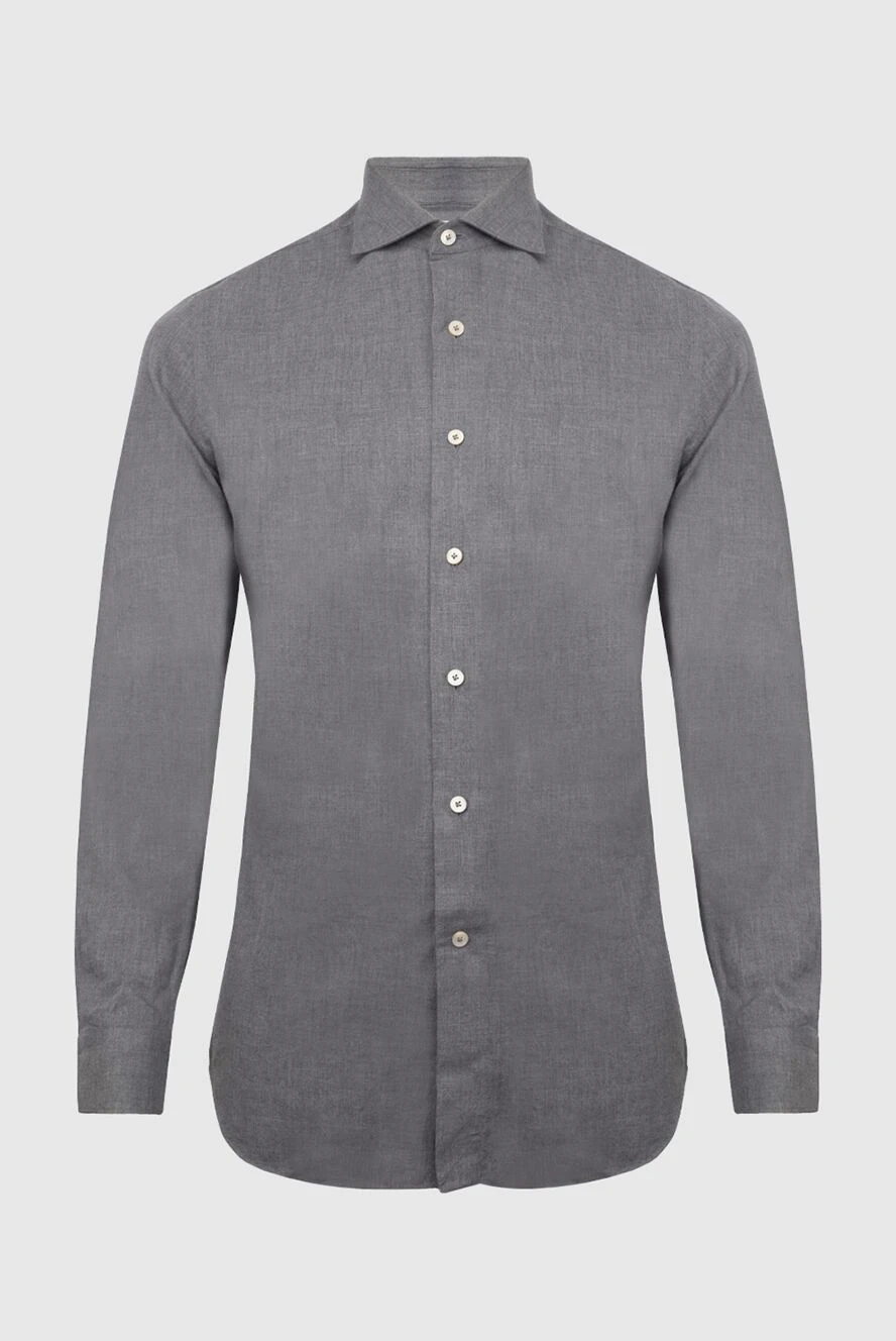 Alessandro Gherardi Gray cotton shirt for men - 100% cotton. Closure: buttons. Country of manufacture: Italy. Care: specialized cleaning - photo 1