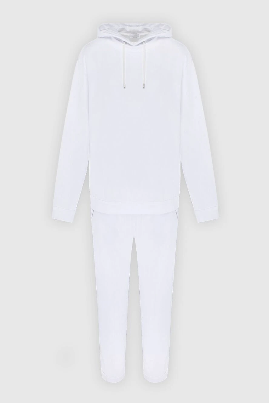 Brunello Cucinelli Walking suit made of cotton and elastane white for women - 98% cotton, 2% elastane. Closure: drawstring. two side. Hood: yes. Country of manufacture: Italy. Care: specialized cleaning - photo 1