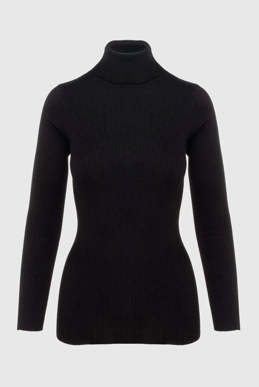 Brunello Cucinelli Golf black for women - 58% cashmere, 22% silk, 20% polyamide. Country of manufacture: Italy. Care: specialized cleaning - photo 1