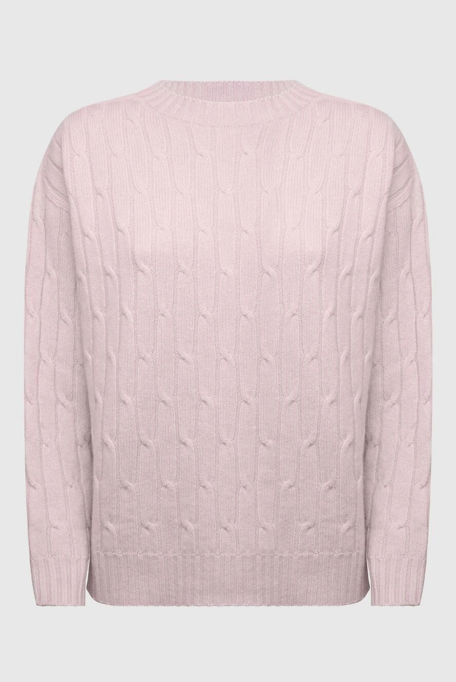 Peserico Pink jumper for women - textured knitwear. 60% wool, 17% silk, 13% viscose, 10% cashmere. Country of manufacture: Italy. Care: specialized cleaning - photo 1