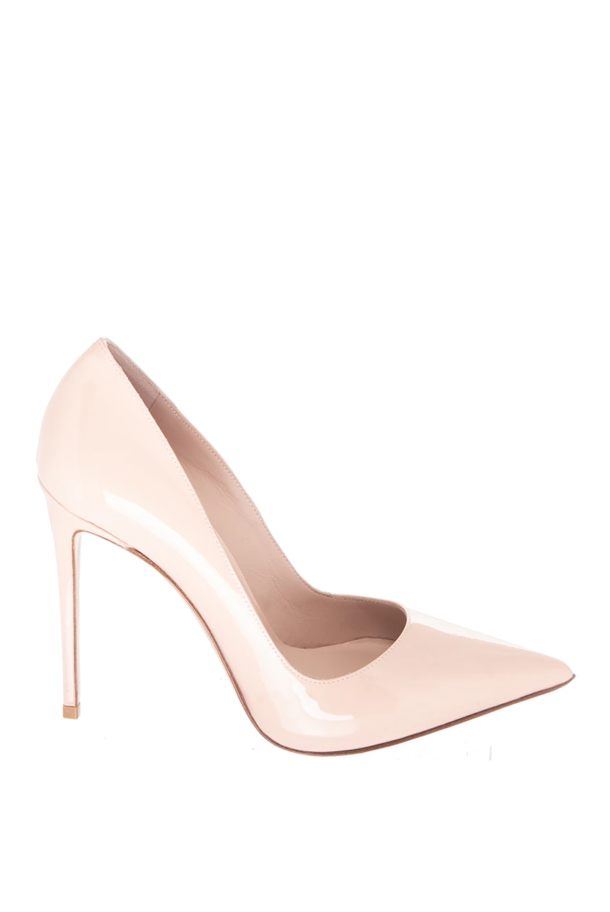 Le Silla Women's beige pumps with high heels and a pointed toe - logo on the insole. genuine leather. Heel height: 12 centimeters. Country of manufacture: Italy. Care: specialized cleaning - photo 1