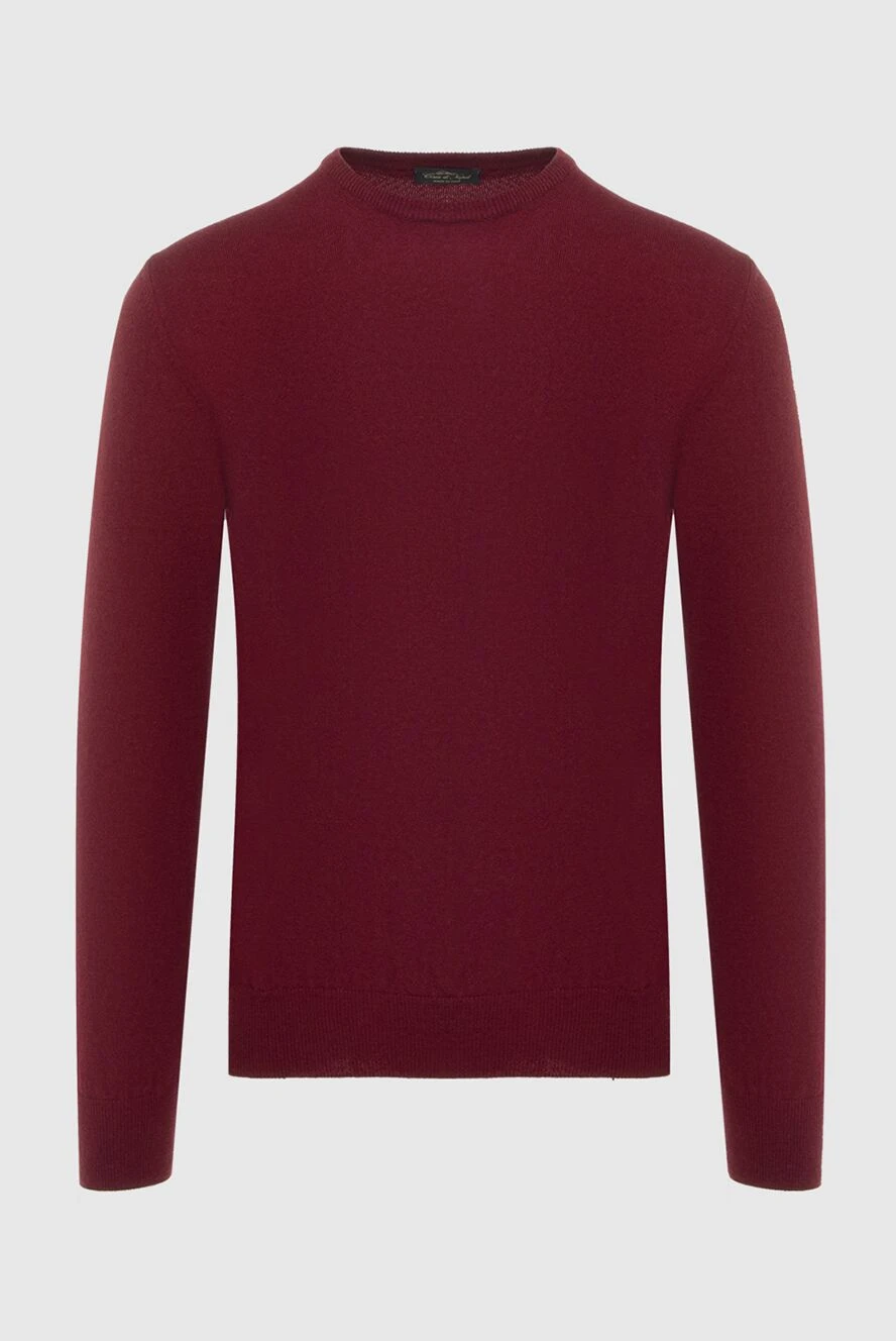 Cesare di Napoli Cashmere and wool jumper burgundy for men - 90% wool, 10% cashmere. Country of manufacture: Italy. Care: specialized cleaning - photo 1