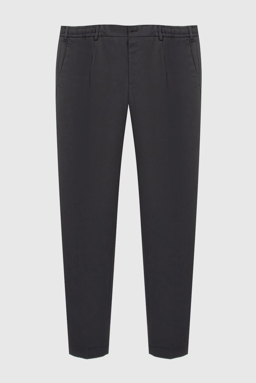 PT01 (Pantaloni Torino) Men's classic black trousers - 97% cotton, 3% elastane. Zipper, button. 4. Country of manufacture: Italy. Care: specialized cleaning - photo 1