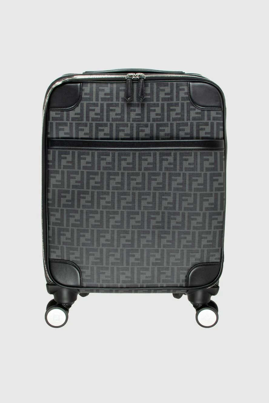 Fendi gray leather suitcase for men 171083 Men suitcase Domino Online Store Ukraine