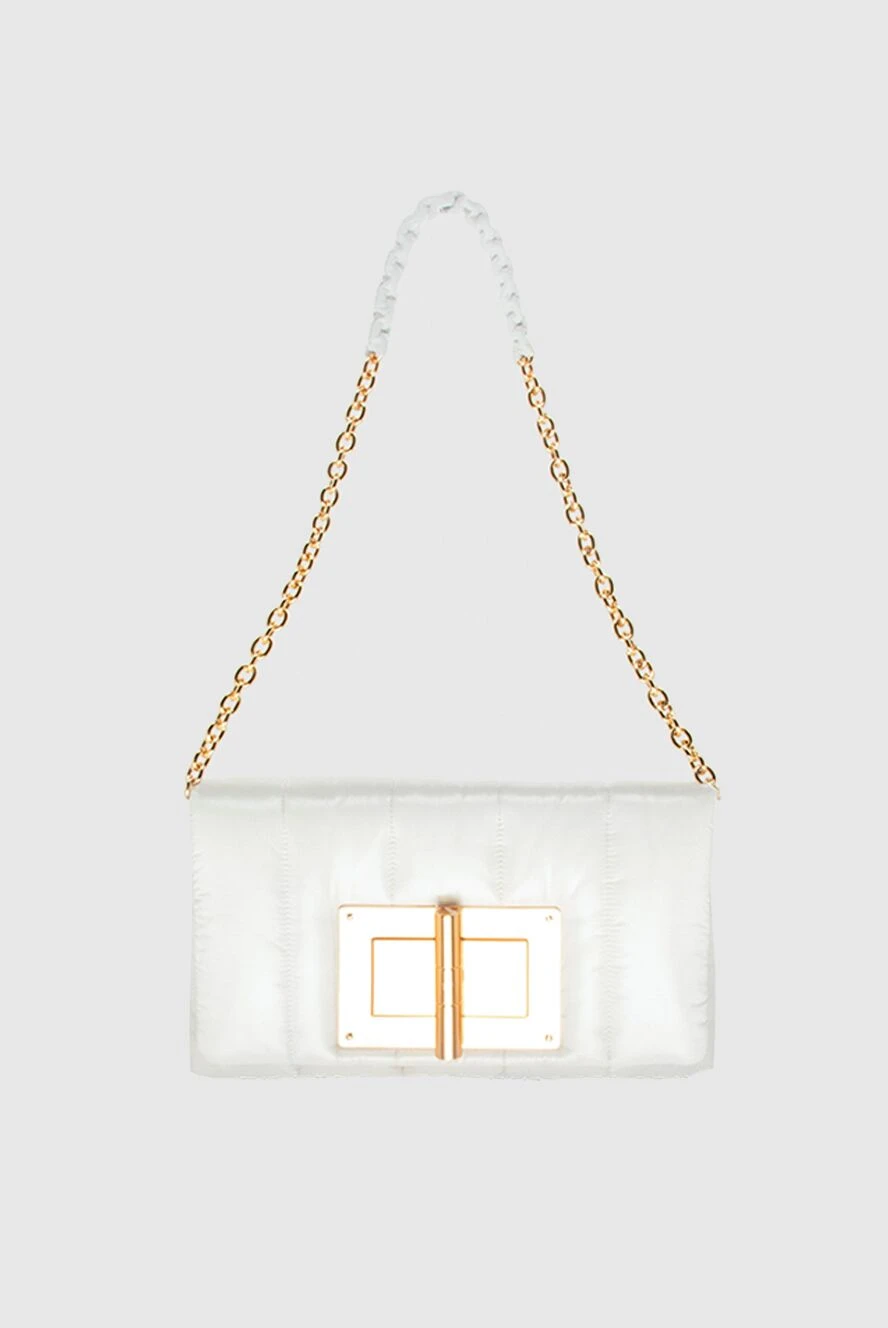 Tom Ford White women's cross-body bag with golden fittings - Golden plated. 100% polyamide. Country of manufacture: Italy. Care: specialized cleaning - photo 1