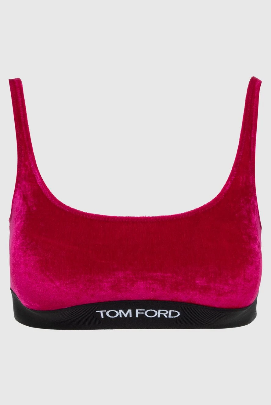 Tom Ford Top pink for women - logo. 77% viscose, 21% polyamide, 2% elastane. elastic belt. Country of manufacture: Italy. Care: specialized cleaning - photo 1