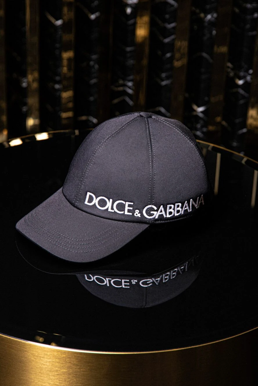 Dolce & Gabbana black cotton and wool cap for men 171195 — Men cap