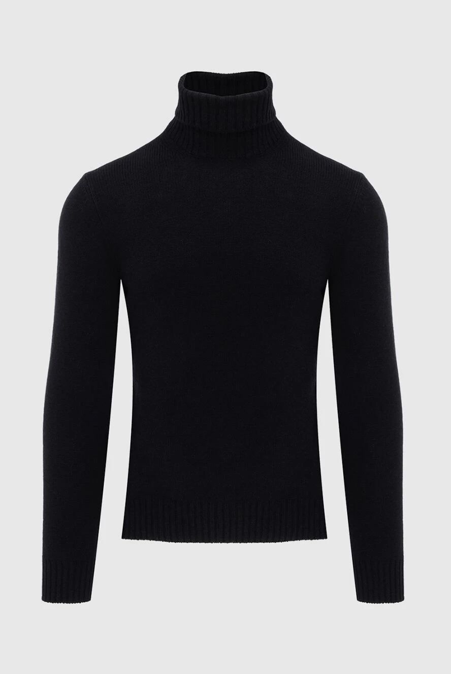 Gran Sasso Black woolen jumper for men - 100% wool. Country of manufacture: Italy. Care: specialized cleaning - photo 1