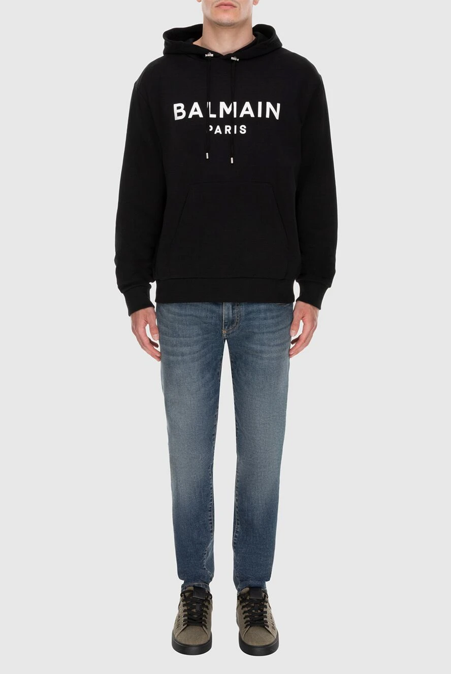 Balmain кофта спортивная черная мужская 171525 — Мужские худи в