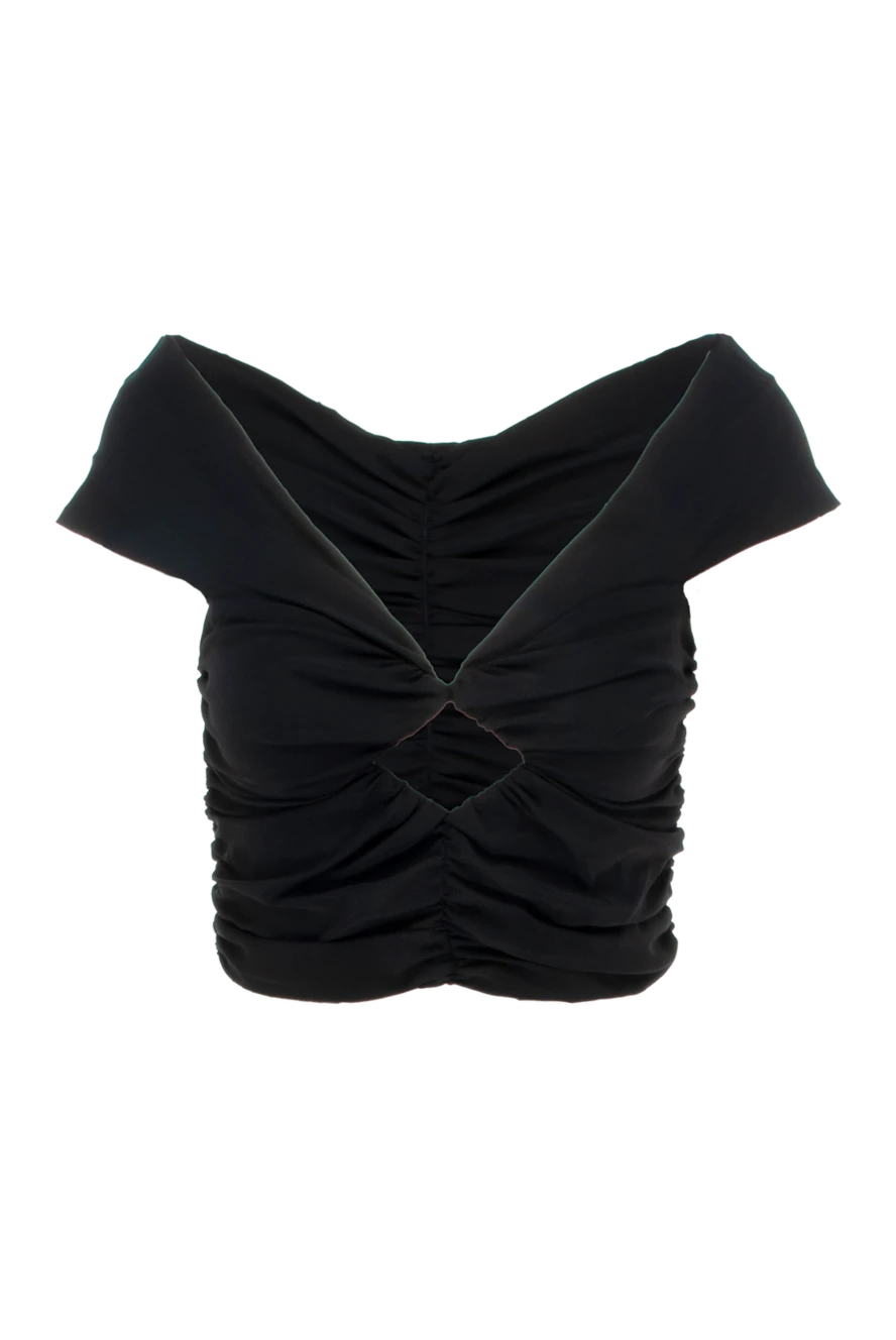 Magda Butrym Top made of silk and elastane black for women - 90% silk, 10% elastane. Country of manufacture: Italy. Care: specialized cleaning - photo 1