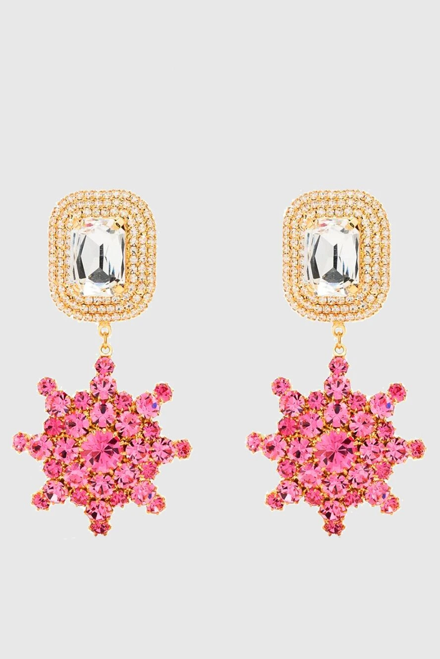 Magda Butrym Earrings with crystals pink for women - Crystals. Brass. Country of manufacture: Italy. Care: specialized cleaning - photo 1