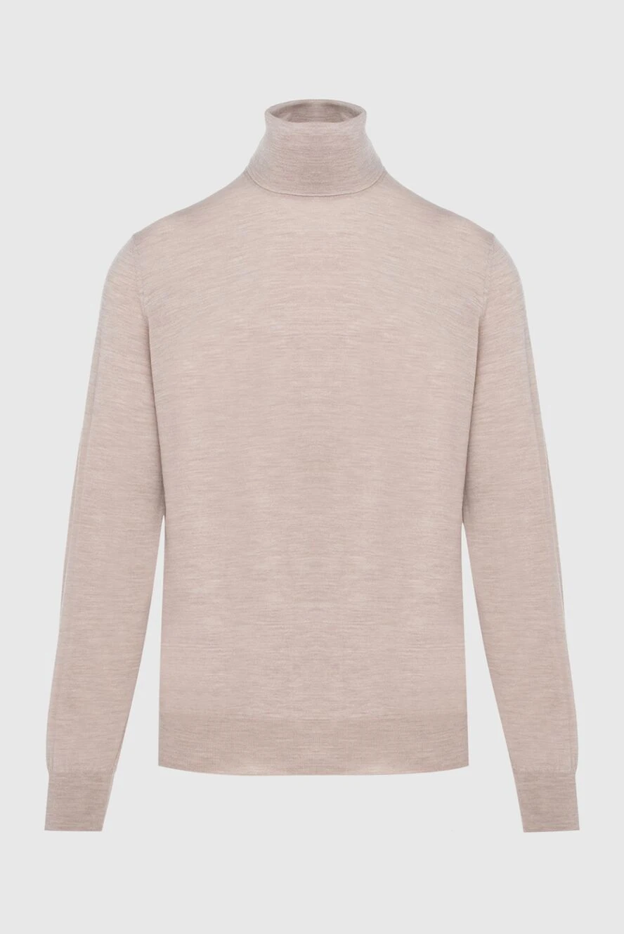 Brunello Cucinelli Beige wool and cashmere men's golf - High neck. 90% wool, 10% cashmere. Country of manufacture: Italy. Care: specialized cleaning - photo 1