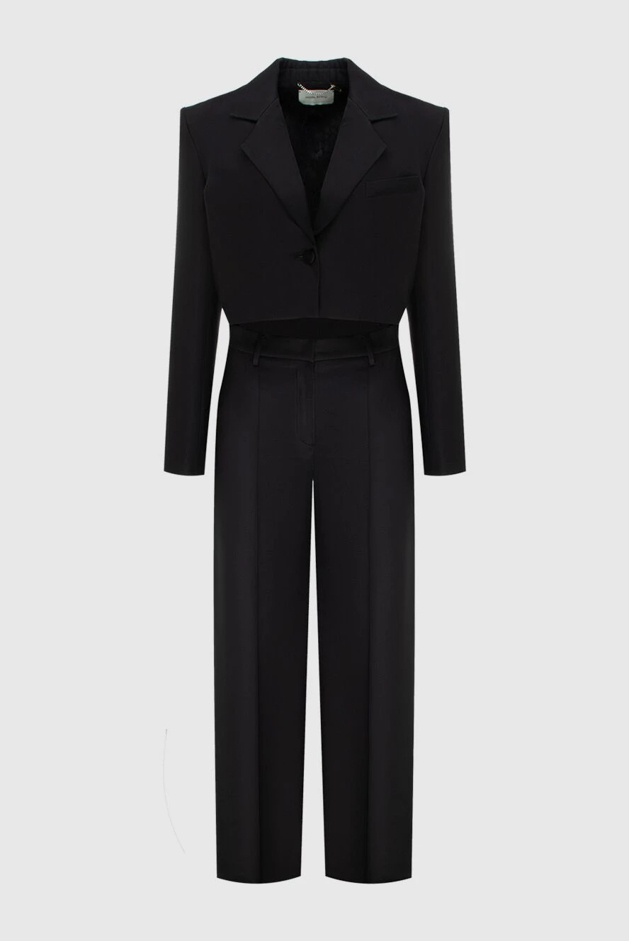 Magda Butrym Black silk pantsuit for women - 100% silk. Closure: buttons. two side pockets. Country of manufacture: Italy. Care: specialized cleaning - photo 1