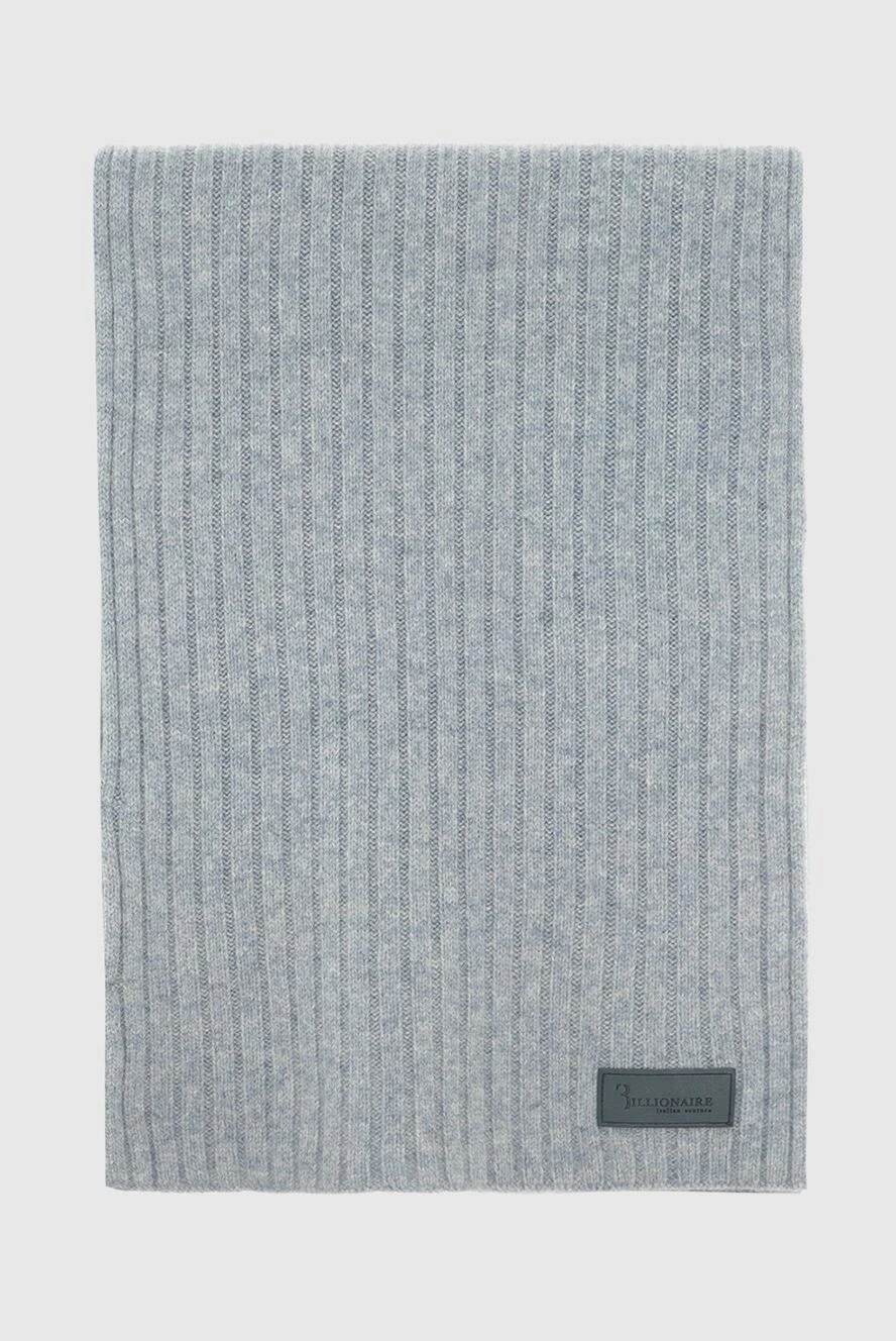 Billionaire Cashmere scarf gray for men - stripes. 100% cashmere. Country of manufacture: Italy. Care: specialized cleaning - photo 1