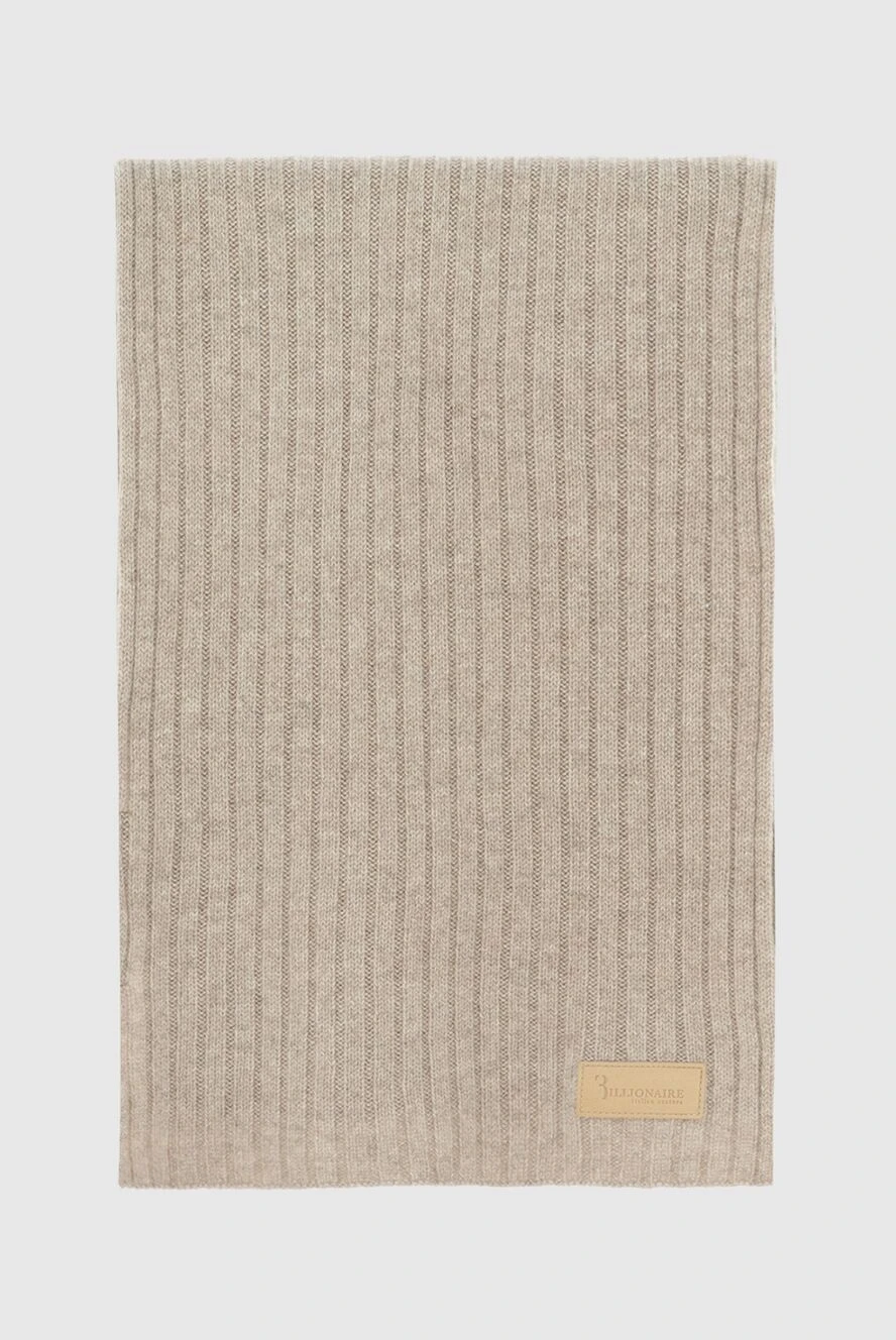 Billionaire Cashmere scarf beige for men - stripes. 100% cashmere. Country of manufacture: Italy. Care: specialized cleaning - photo 1