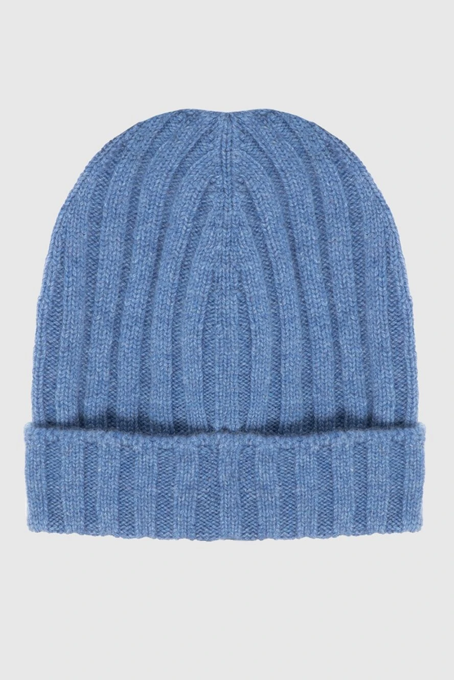 Gran Sasso Cashmere hat blue for men - 100% cashmere. Country of manufacture: Italy. Care: specialized cleaning - photo 1