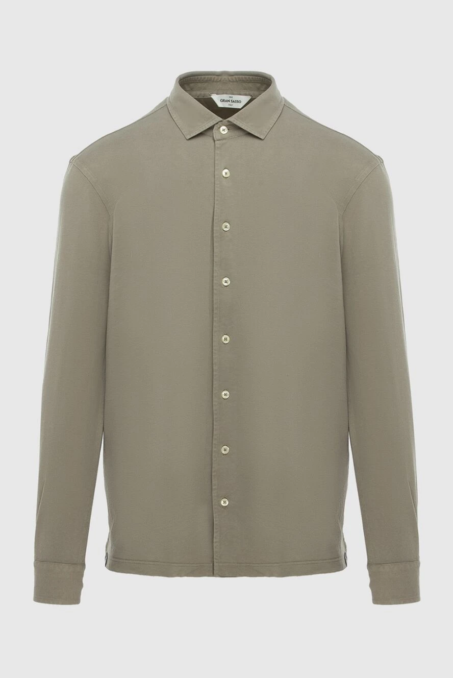 Gran Sasso Beige cotton shirt for men - 100% cotton. Closure: buttons. Country of manufacture: Italy. Care: specialized cleaning - photo 1