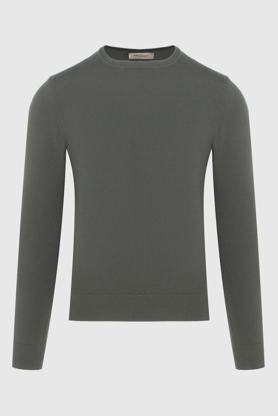 Gran Sasso Green cotton jumper. men's - 100% cotton. Country of manufacture: Italy. Care: specialized cleaning - photo 1