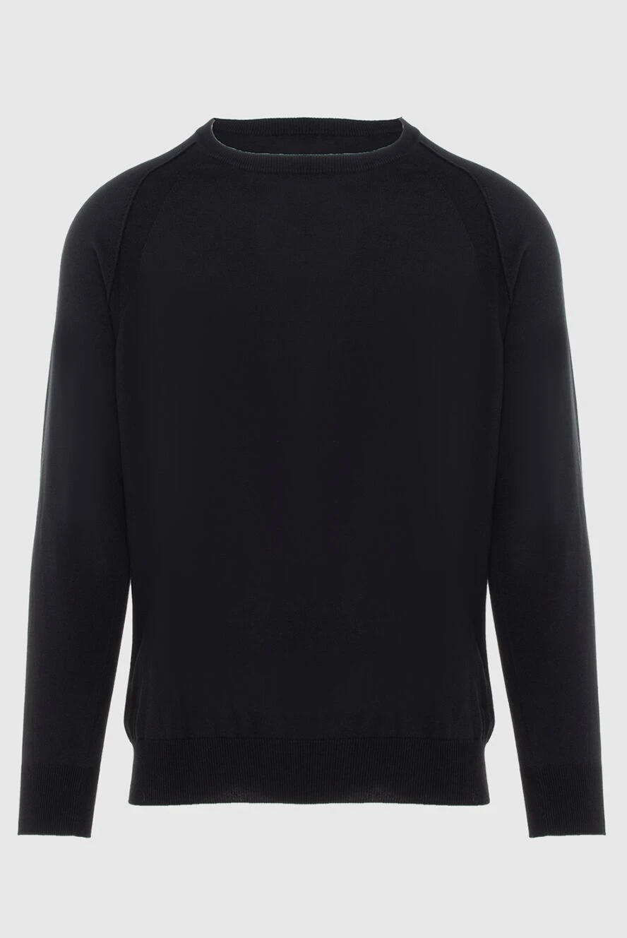 Gran Sasso Black cotton jumper for men - 100% cotton. Country of manufacture: Italy. Care: specialized cleaning - photo 1