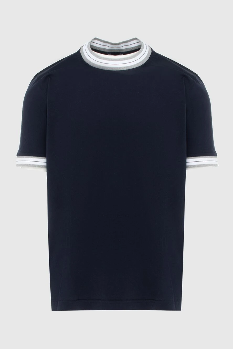 Gran Sasso Cotton blue T-shirt for men - 100% cotton. Country of manufacture: Italy. Care: specialized cleaning - photo 1