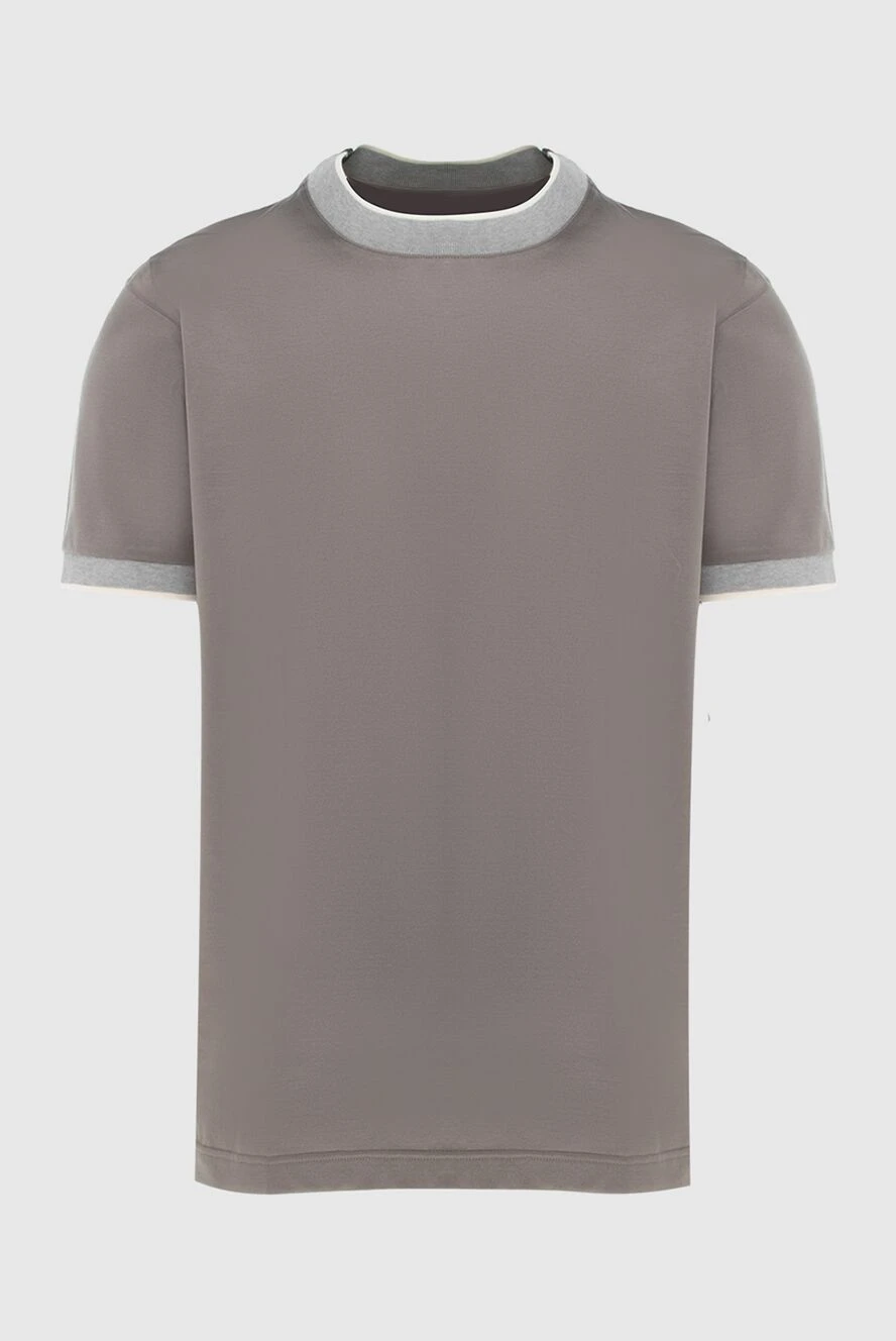 Gran Sasso Beige cotton T-shirt for men - 100% cotton. Country of manufacture: Italy. Care: specialized cleaning - photo 1