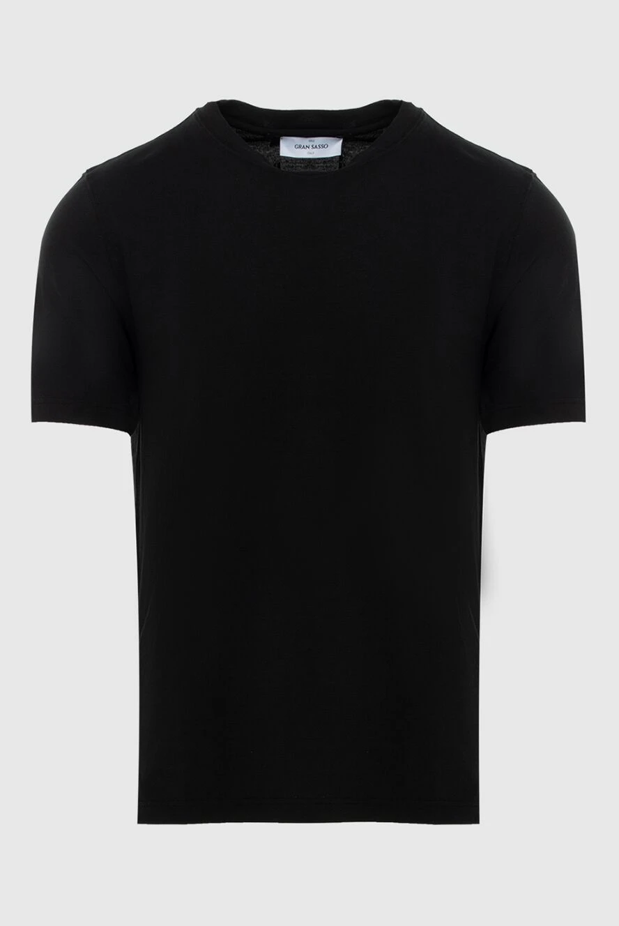 Gran Sasso Black cotton T-shirt for men - 100% cotton. Country of manufacture: Italy. Care: specialized cleaning - photo 1