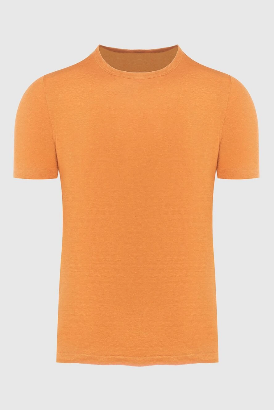 Gran Sasso Linen orange T-shirt for men - 100% linen. Country of manufacture: Italy. Care: specialized cleaning - photo 1