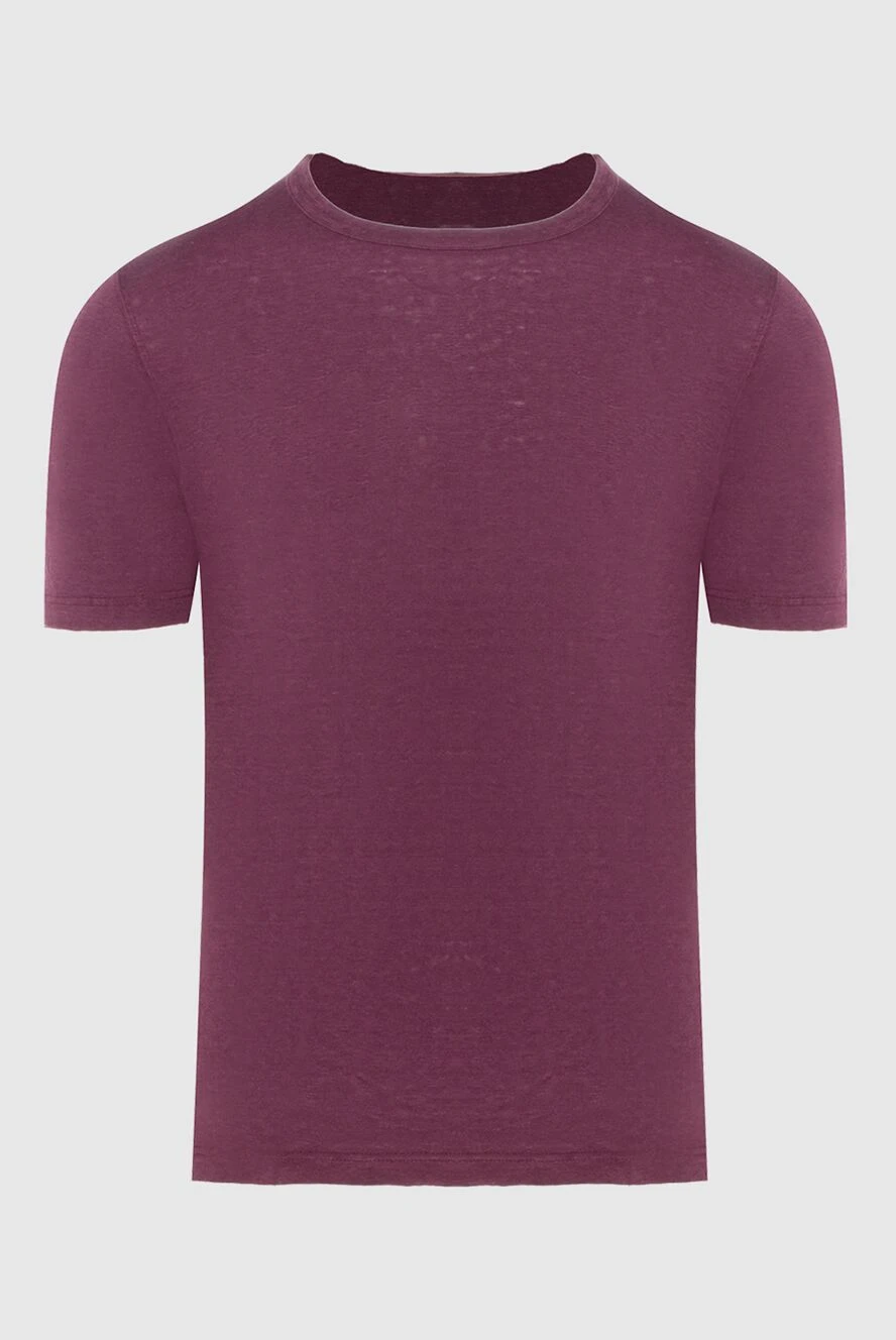 Gran Sasso Red linen T-shirt for men - 100% linen. Country of manufacture: Italy. Care: specialized cleaning - photo 1