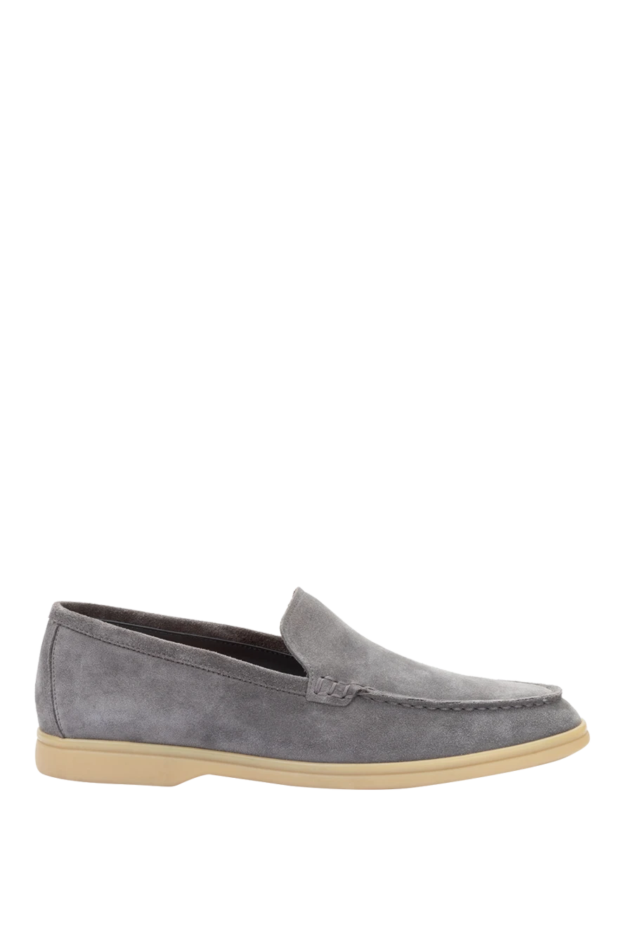 Cesare di Napoli Gray suede loafers for men - 100% suede. Country of manufacture: Italy. Care: specialized cleaning - photo 1