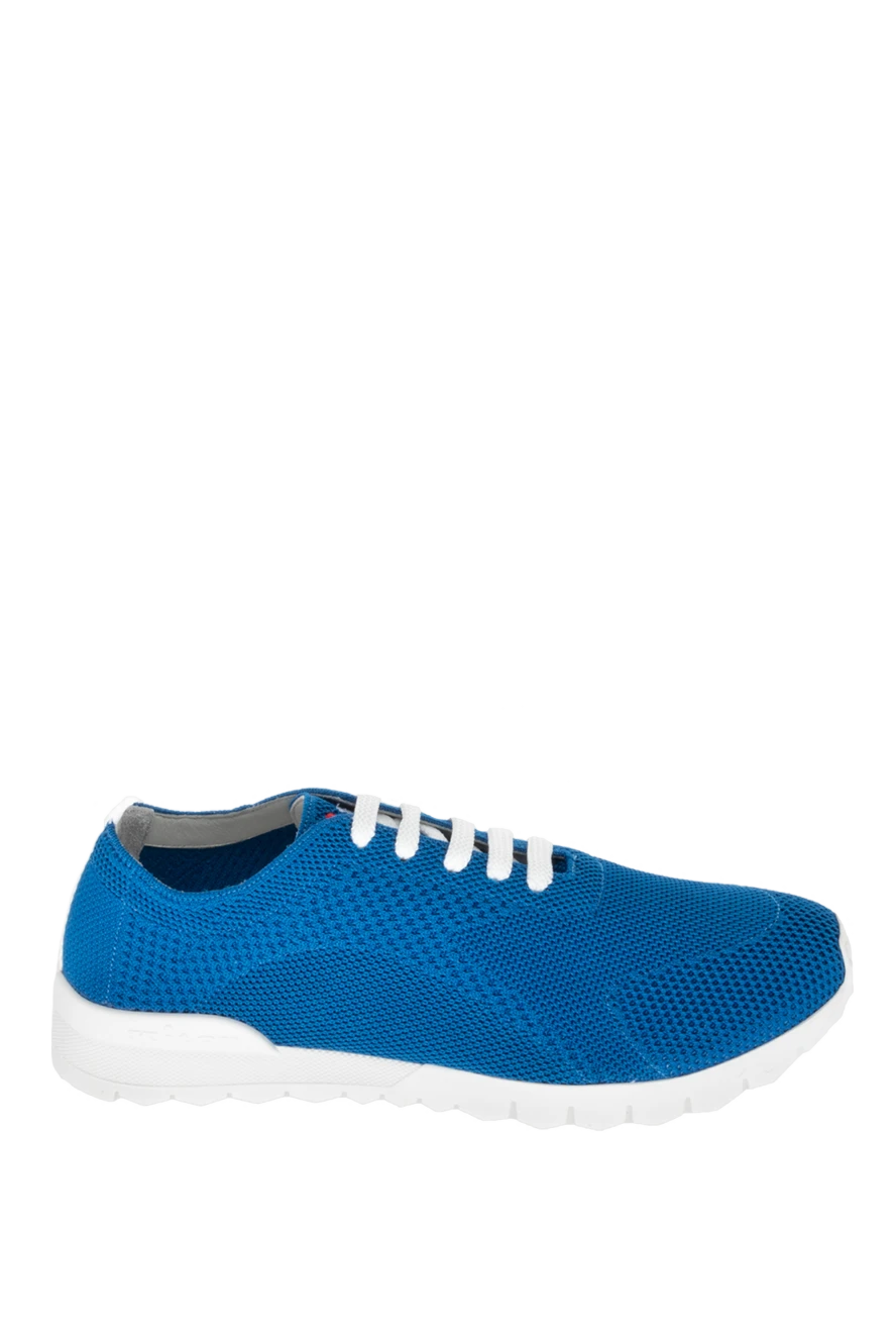 Kiton Blue men's textile sneakers - Logo. 90% cotton, 10% elastane. laces. height 2 cm. Country of manufacture: Italy. Care: specialized cleaning - photo 1