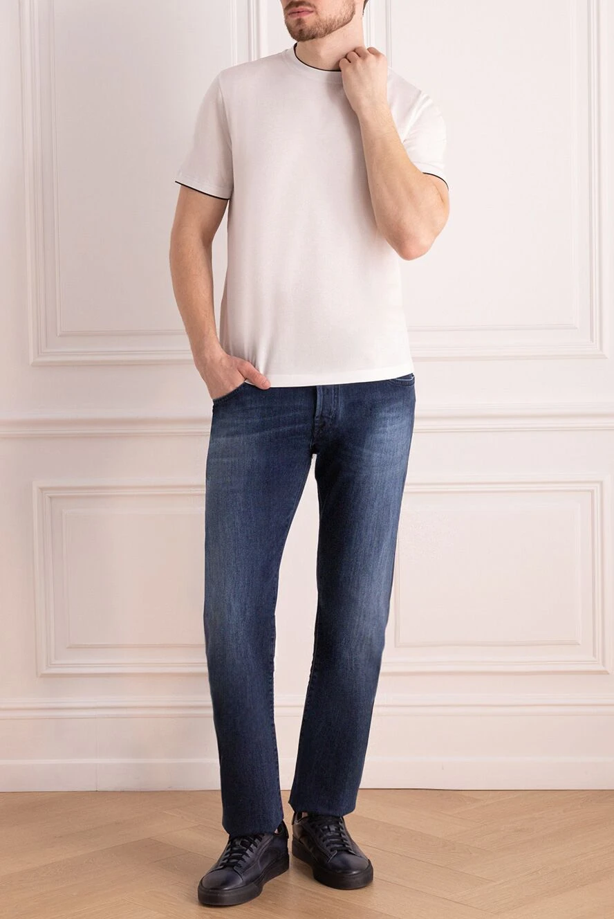 Loro Piana white cotton t-shirt for men 172564 — Men t
