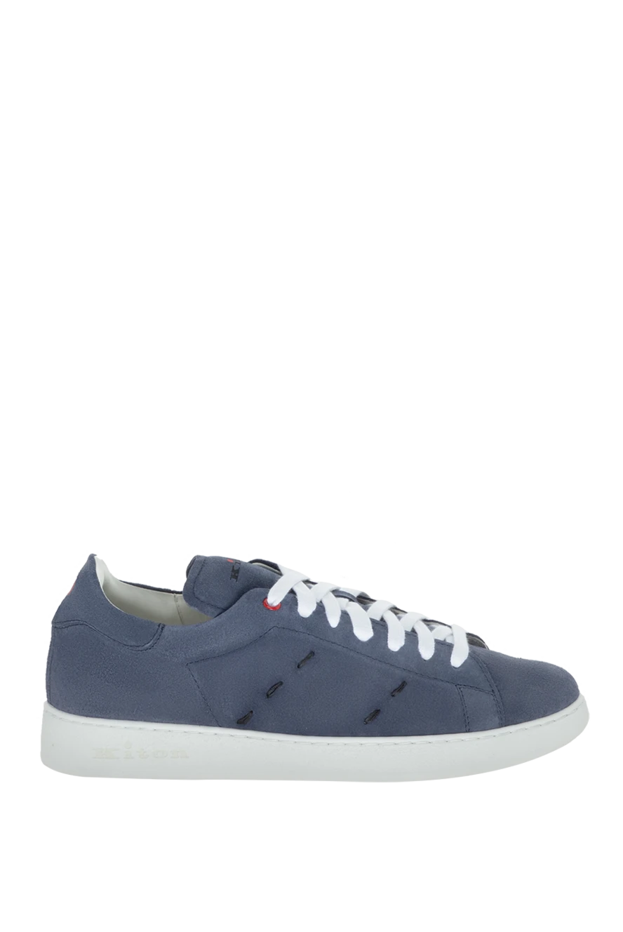 Kiton Gray nubuck sneakers for men - decorative stitching. 100% nubuck. laces. Country of manufacture: Italy. Care: specialized cleaning - photo 1