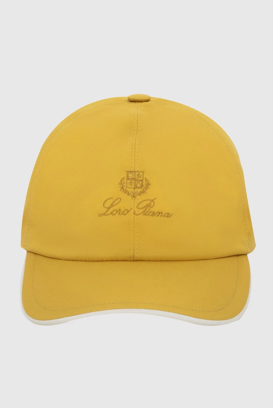 Loro Piana Yellow polyester cap for men - Contrasting logo embroidery. 100% polyester. Country of manufacture: Italy. Care: specialized cleaning - photo 1