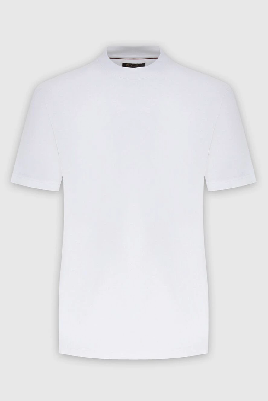 Loro Piana White cotton T-shirt for men - 100% cotton. Country of manufacture: Italy. Care: specialized cleaning - photo 1