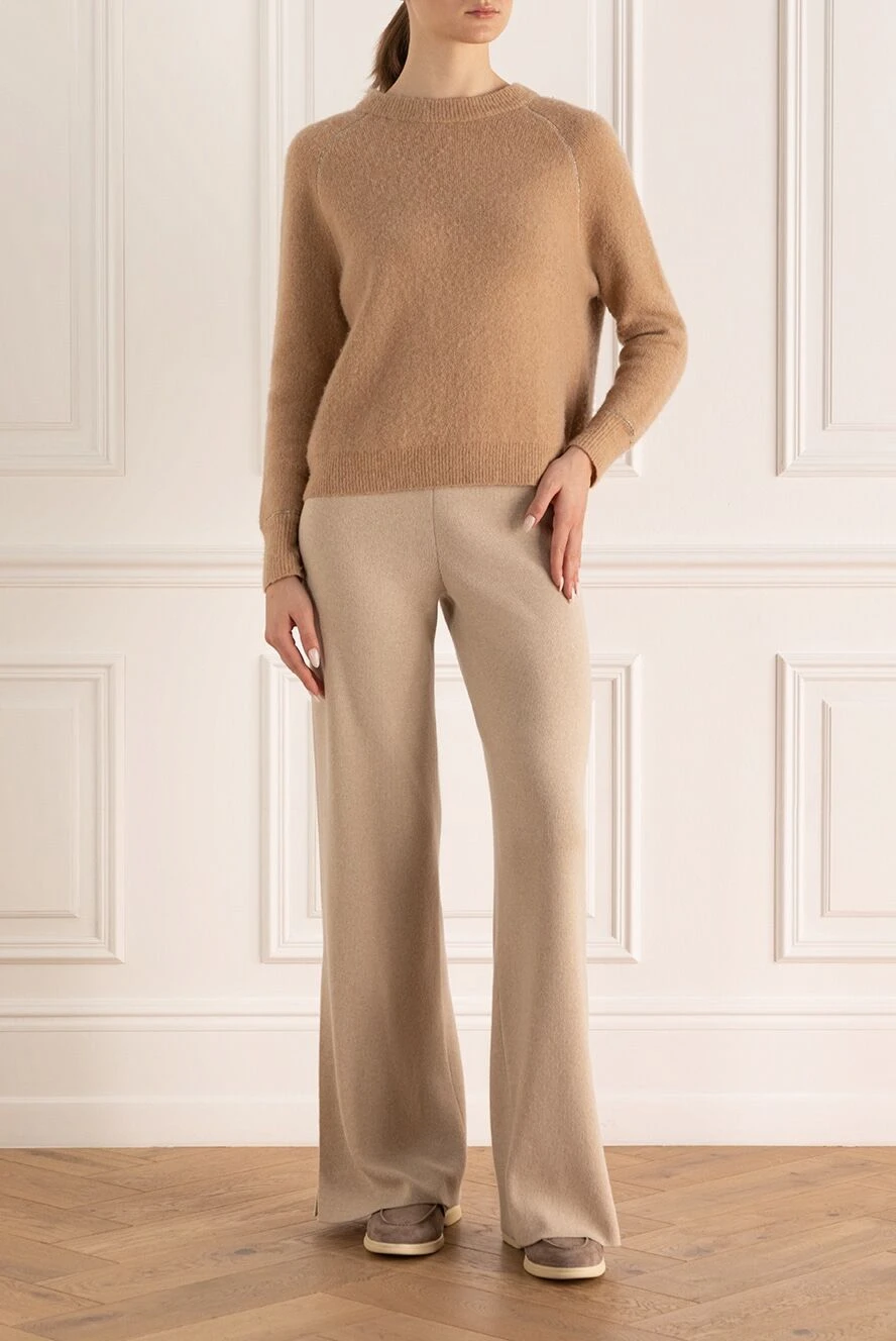 Loro Piana beige cashmere trousers for women 173010 — Women