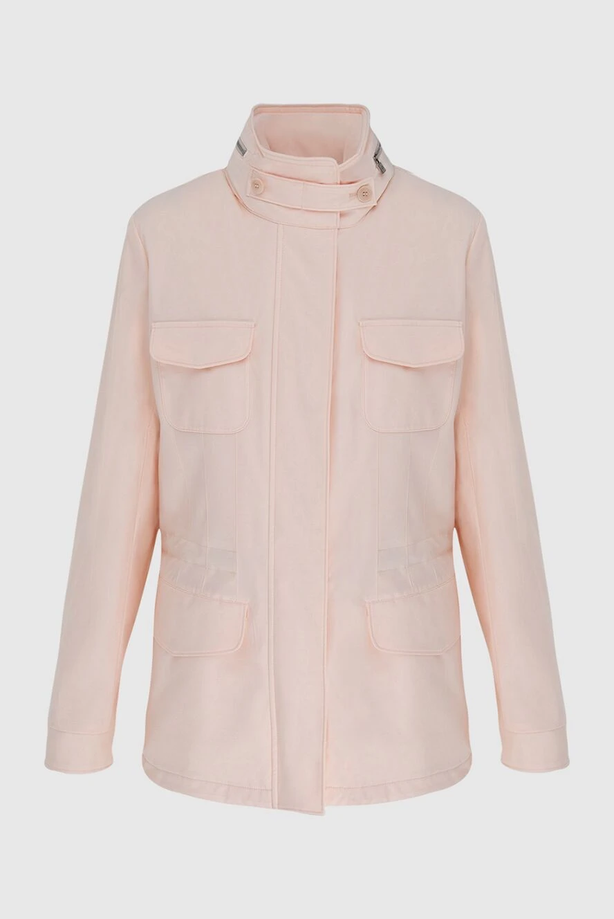 Loro Piana Women's windbreaker made of polyamide and cashmere pink - polyamide, cashmere. zipper, drawstring. two side pockets, two chest pockets. Country of manufacture: Italy. Care: specialized cleaning - photo 1