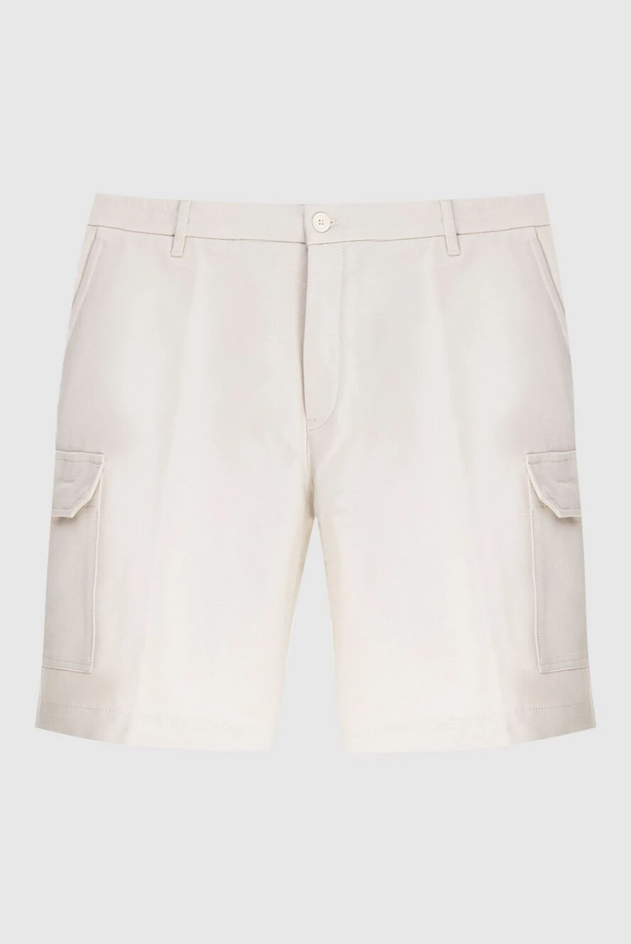 Loro Piana Beige cotton shorts for men - 100% cotton. Fastener: zipper, button. Four side pockets, two back pockets. Country of manufacture: Italy. Care: specialized cleaning - photo 1