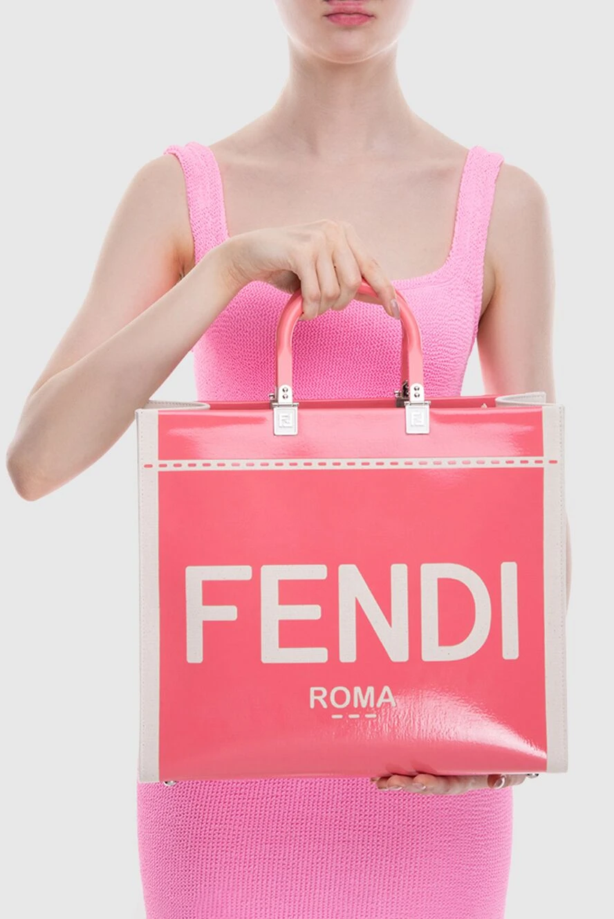 Pink fendi tote sale