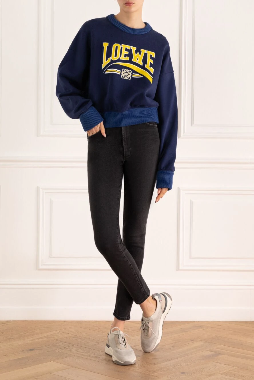 Loewe sweatshirt made of cotton blue for women 173060 — Women