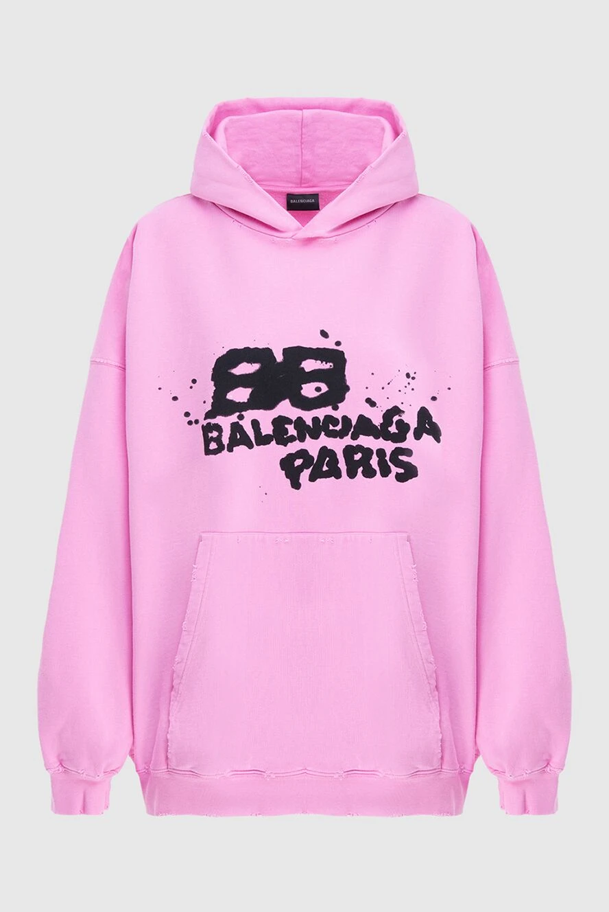 Balenciaga women s pink cotton hoodie 173358 Women hoodie Domino Online Store Ukraine