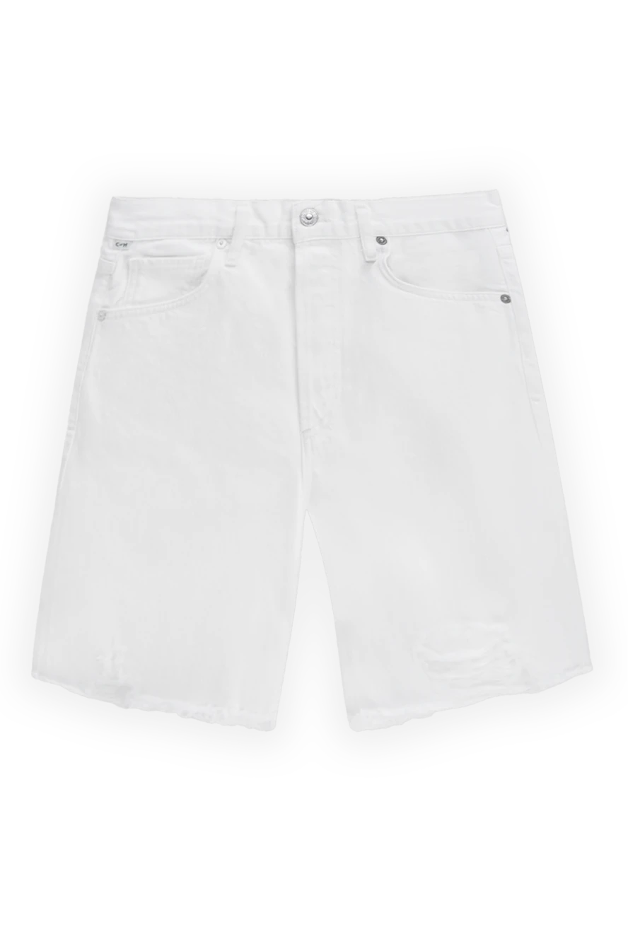 Citizens of Humanity White denim shorts for women - worn effect, holes. 100% cotton. buttons, zipper. 5. Country of manufacture: Italy. Care: specialized cleaning - photo 1