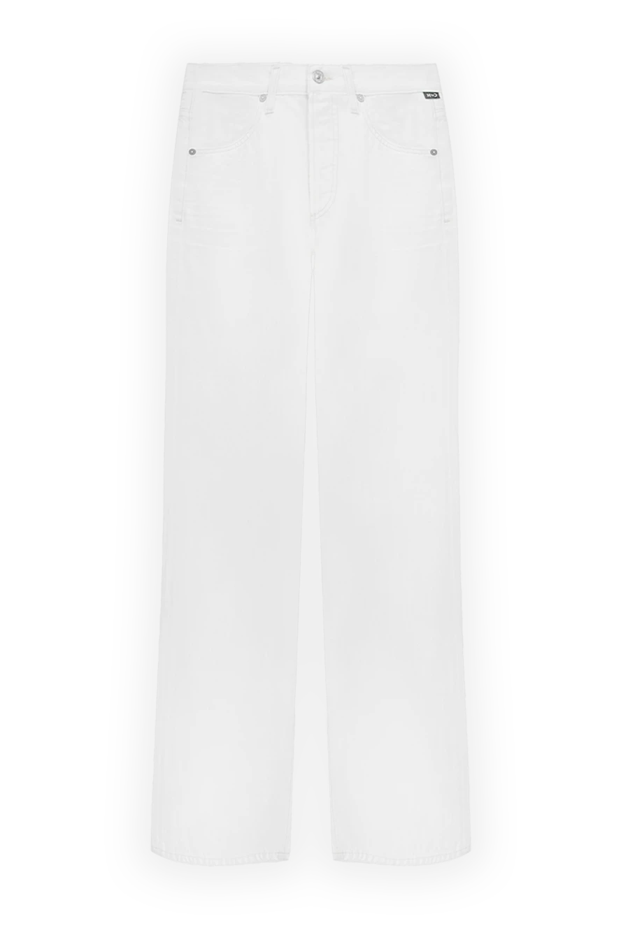 Citizens of Humanity Women's cotton white straight-leg jeans - contrasting buttons. three front pockets, two back pockets. 100% cotton. zipper, buttons. Country of manufacture: Italy. Care: specialized cleaning - photo 1