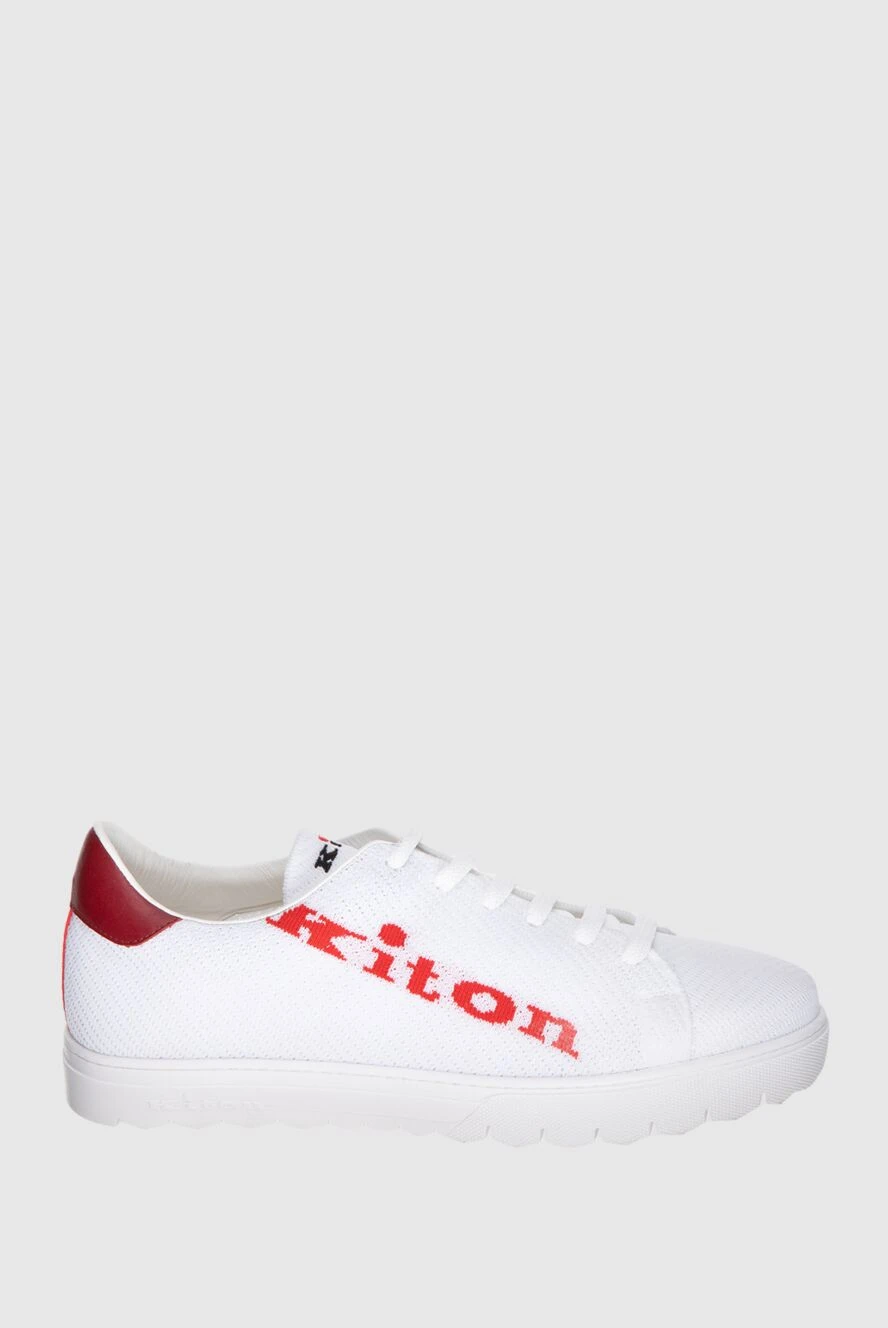 Kiton White men's nylon sneakers - Logo. 100% nylon. laces. Country of manufacture: Italy. Care: specialized cleaning - photo 1