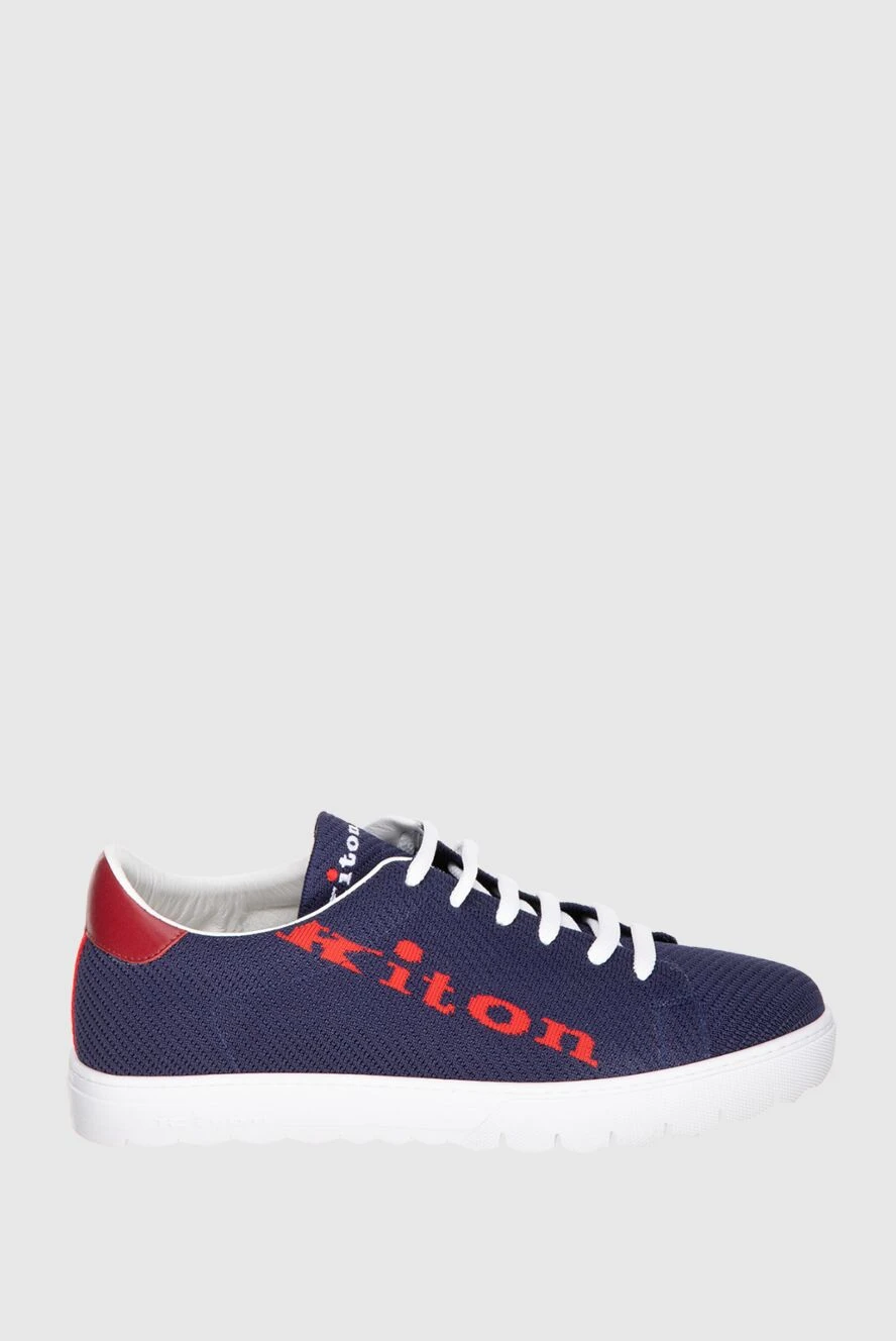 Kiton Blue nylon sneakers for men - Logo. 100% nylon. laces. Country of manufacture: Italy. Care: specialized cleaning - photo 1